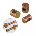 72 Piece Metric M6 Barrel Bolts Cross Dowel Slotted Nuts Kit For Furniture Beds Cribs And Chairs Includes 11mm 12mm 13mm 15mm 