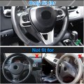 X Autohaux 3 Pcs Abs Plastic Silver Tone Interior Steering Wheel Cover Trim For Toyota Corolla 2020-2022 Inner Decoration Auto