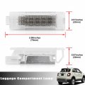 Nslumo Led Luggage Compartment Light Replacement For 14-19 Fiat 500 16-21 500x 6000k 18-smd White Trunk Interior Courtesy Lamp