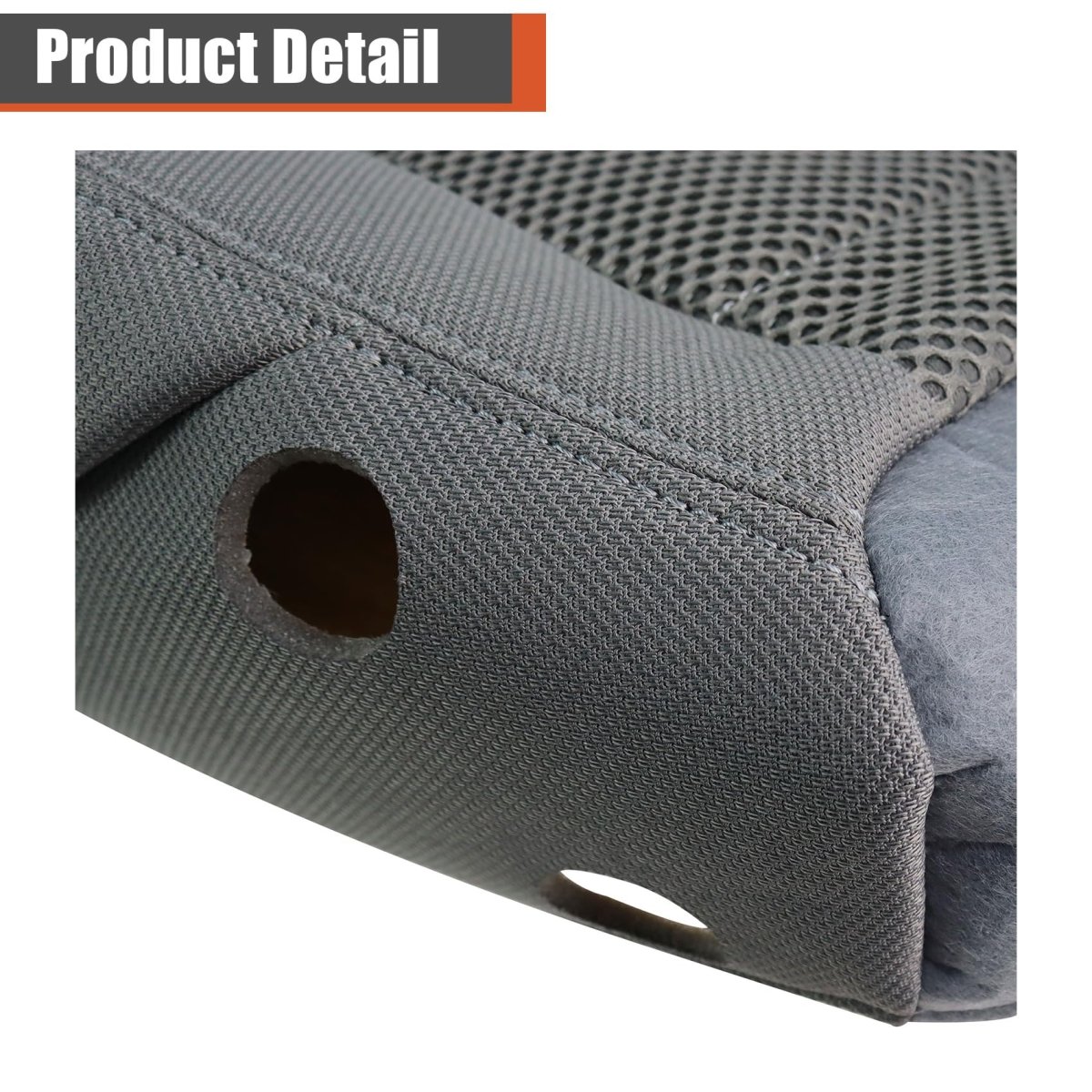 Front Passenger Side Bottom Seat Cover Replacement For Wrangler 2007-2012 Gray Cloth Custom Fit Right