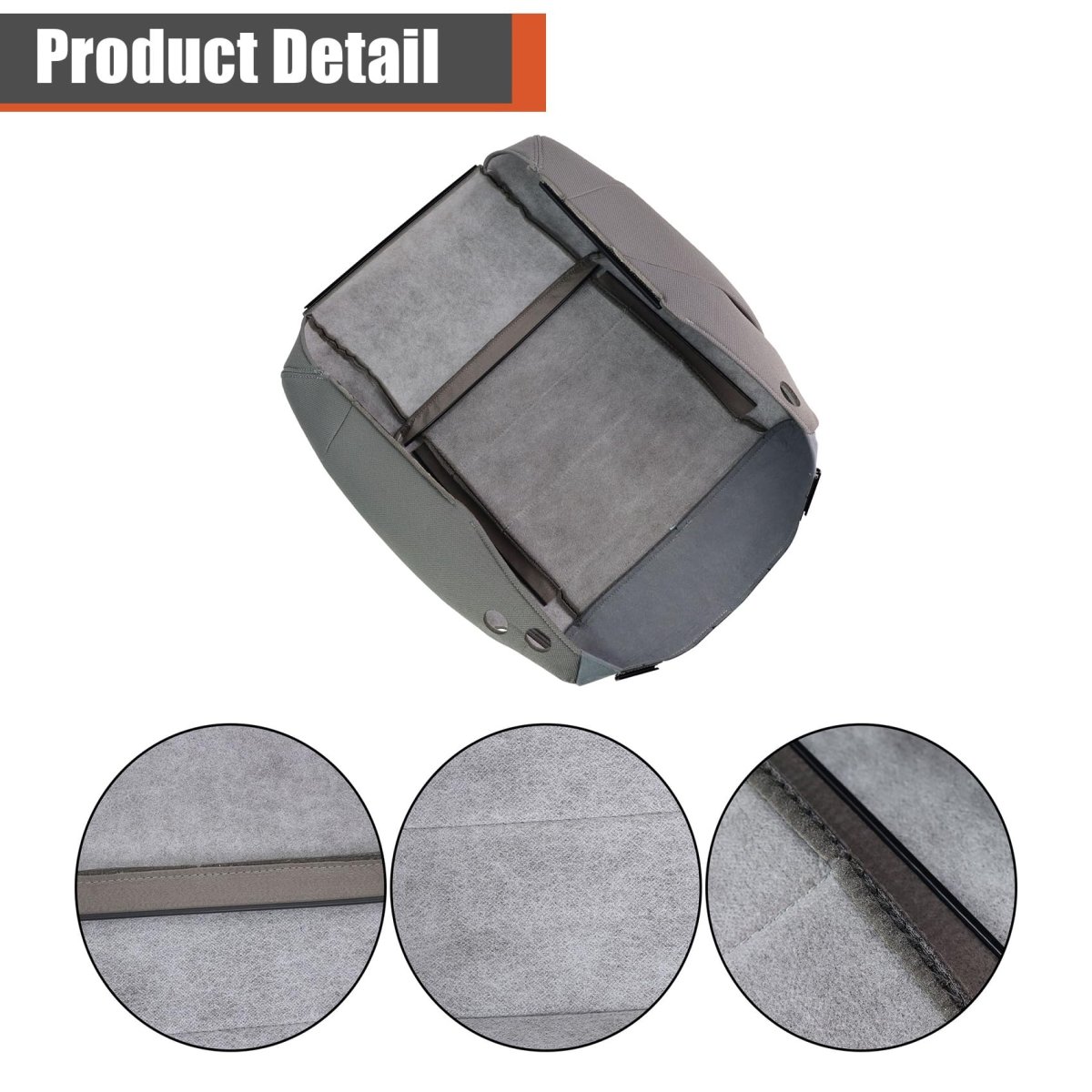 Front Passenger Side Bottom Seat Cover Replacement For Wrangler 2007-2012 Gray Cloth Custom Fit Right