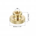 Uxcell Knurled Thumb Nuts 3pcs M6 X D20mm H12mm Brass High Head Through Hole With Collar Round Knobs Fasteners For 3d Printer