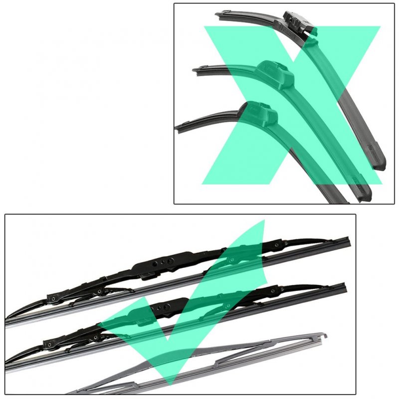 2x Car Frameless Wiper Blade Refill Windshield