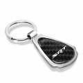 Ipick Image Compatible With Srt Logo Real Black Carbon Fiber Chrome Metal Teardrop Key Chain For Dodge Jeep