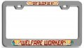 Eat Sleep Be A Welfare Worker 3d Metal License Plate Frame Universal Fit For Auto Suv And Truck Tag Holder 12 X 6 In Heavy Duty 