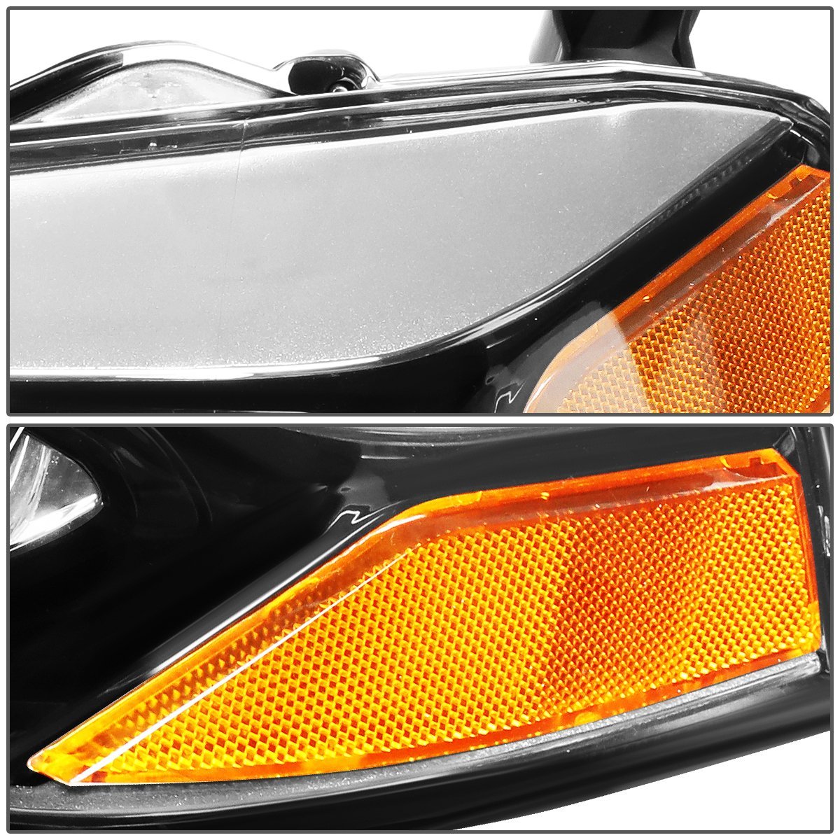 Auto Dynasty Chrome Housing Amber Corner Projector Headlight Lamps Tool Kit For Corolla E170 Sedan 14-16