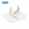 Uxcell Pvc Water Pipe Clamp Clips 10pcs Fit For 25mm 1 Od Tubing Hose Hanger Support U-shaped With Adhesive Gas