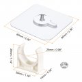 Uxcell Pvc Water Pipe Clamp Clips 10pcs Fit For 25mm 1 Od Tubing Hose Hanger Support U-shaped With Adhesive Gas