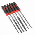 Dna Motoring Tools-00097 9 Piece Needle File Set High Carbon Steel With Rubberized Nonslip Grips 1 Red Black