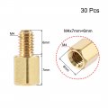 Uxcell M4x7mm 6mm Male-female Brass Hex Pcb Motherboard Spacer Standoff For Fpv Drone Quadcopter Computer Circuit Board 30pcs
