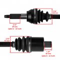 Caltric Rear Left And Right Cv Joint Axles Compatible With Polaris Ranger Crew 900-6 2015 2016 2017