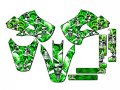 2002-2009 Klx 110 Jester Green Senge Graphics Base Kit For Kawasaki 