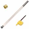 10 Inches Wood Turning Tools Carbide Tipped Lathe Chisel Rougher Tool Bar With 15mm Square Radius Insert For Hobbyist Or Diy 