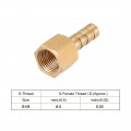 Uxcell Brass Hose Barb Fitting Connector 6mm G1 8 Female Thread Pipe Adapter 2pcs