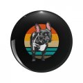 French Bulldog Vintage Retro Dog Lover Keychain Double Sided Stainless Steel 3d Resin Encased Round Key Ring 1 25 In Multi 