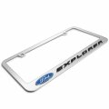 Ipick Image Made For Ford Explorer 3d Embossed Letters On Mirror Chrome Metal License Plate Frame