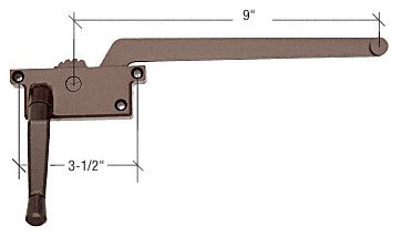 C R Laurence H3914 Crl Square 9 Left Handed Bronze Wood Casement Operator