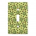 Mint Chocolate Chip Donut Yummy Green Plastic Wall Decor Toggle Light Switch Plate Cover 
