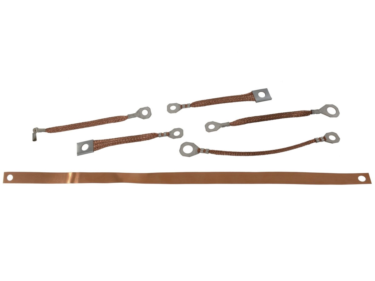 1964-1967 Corvette Radio Ground Strap Set 6 Pieces