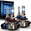 9005 9006 Fog Light Bulbs Pack Of 4 Led Car Accessory Lights 6500 Kelvin 360 Degrees Luminous Range Aluminum Body Plug And Play 