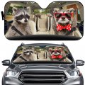 Raccoon Sunvisors Car Covers For Windows Raccoon Windshield Auto Sun Shade Funny Animal Front Window Visor Truck Vehicle Suv 