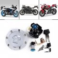 Astra Depot Cap Motorcycle Ignition Switch With Key Fuel Gas Seat Lock Keys Compatible For Honda Cbr 2004-2007 1000rr 2003-2006