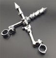 Chrome Long Angled Adjustable Peg Mounting Kit Bamboo Style Foot For Goldwing Vtx1300 Shadow Valkyrie Triumph With 1-1 2 Inch
