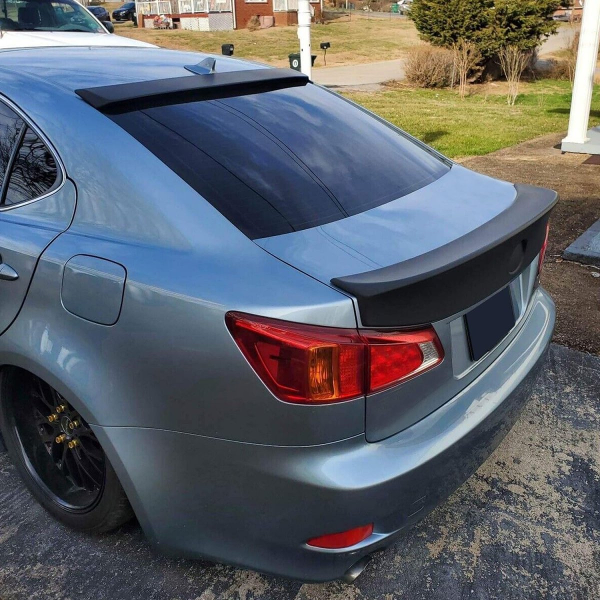 Trunk And Roof Rear Window Spoiler Combo For 2006 2013 Lexus Is250 Is350 Isf Sedan Matte Black Wald Style Duck Bill High Kick