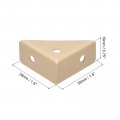 Uxcell 8pcs Angle Corner Brackets 38mm X Cold Rolled Steel Braces Joining Support With Screws For Desk Bed Edge Khaki