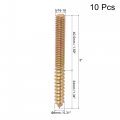Uxcell 5 16-18x3 Hanger Bolts Double Head Dowel Screw For Wood Furniture 10pcs