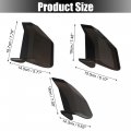 X Autohaux Black Tail Light Lamp Lens Cover Guard Trim Frame Bezels Set Ford For Mustang 2018 2019 2020 2021 Taillight Shell