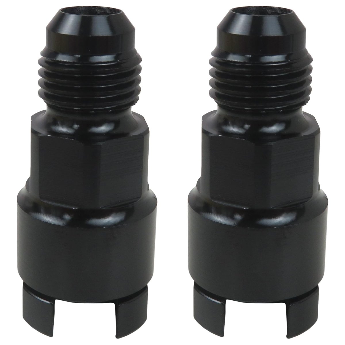 6an Efi Flare Fitting 9 16-18unf 5 16 In Id 37 Degrees Sealed Aluminum 6061 T6 Fuel Rail And Transmission Cooler Adapter Black
