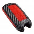 2-layers Hybrid Carbon Key Fob Cover With Keychain For Kia Cadenza K7 K900 4 Button