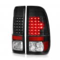 1997-2003 Ford F150 1999-2007 F250 F350 Super Duty Black Bezel Led Tail Light Housing Lamp Assembly Driver And Passenger Side 