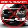 Clear Lens Black Bezel Fog Light Lamps Compatible With Ford 1999-2002 Expedition F150 F250