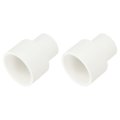 2 Pcs Upvc Reducer Pipe Fitting 1 X1 Pvc Straight Coupling Adapter Connector For Home Sewer Plumbing Water Line White 