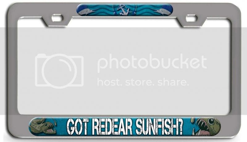 Got Redear Sunfish Fishing 3d Metal License Plate Frame Universal Fit For Auto Suv And Truck Tag Holder 12 X 6 In Heavy Duty