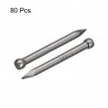 Uxcell Finishing Nails 80pcs 30mm 1-3 16 Inch Hand-drive Hardware Carbon Steel Nail Lost Head