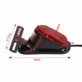Winall Motorcycle Chrome Red Metal Tombstone Brake Tail Light Signal Black