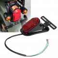 Winall Motorcycle Chrome Red Metal Tombstone Brake Tail Light Signal Black