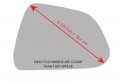 New Mirror Glass With Full Size Adhesive For 2017-2023 Tesla Model 3 Passenger Side View Right Rh