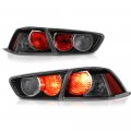 2008-2017 Mitsubishi Lancer Ralliart Evolution Evo X Sedan Black Smoke Euro Style Altezza Tail Brake Light Housing Lamp 