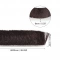 Uxcell Weather Stripping Brush 26ft L X 0 35 W 6 H Self-adhesive Seal Weatherstrip Sweep Brown For Door Window