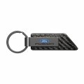 Ipick Image Compatible With Ford Fusion Gunmetal Black Gray Metal Carbon Fiber Texture Leather Key Chain