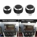 3pcs Temperature Control Knob Car Air Conditioning Heat Switch Center Console Ac Climate Button For Mk5 2005-2009 2005-2010 B6