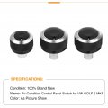 3pcs Temperature Control Knob Car Air Conditioning Heat Switch Center Console Ac Climate Button For Mk5 2005-2009 2005-2010 B6
