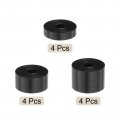 Uxcell 30pcs Rubber Spacers 6 2mm Bore X 20mm Od 5mm 10mm 15mm Length Black Round Anti Vibration Spacer Bushing Grommets For