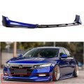 Acr Style Jdm Painted Two-toned Gloss Black Still Night Pearl Blue Front Bumper Lip Splitter Kit Compatible For 2018-2020 Honda