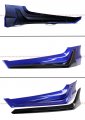 Acr Style Jdm Painted Two-toned Gloss Black Still Night Pearl Blue Front Bumper Lip Splitter Kit Compatible For 2018-2020 Honda