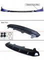 Acr Style Jdm Painted Two-toned Gloss Black Still Night Pearl Blue Front Bumper Lip Splitter Kit Compatible For 2018-2020 Honda